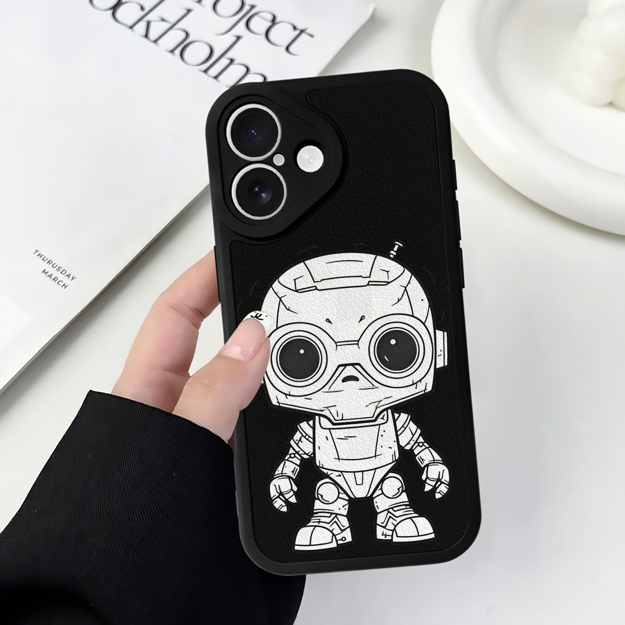 （画像用） スター・ウォーズ Star Wars 【iPhone 16シリーズ対応】シリコンスマホケース（レザー調） 材質：シリコン